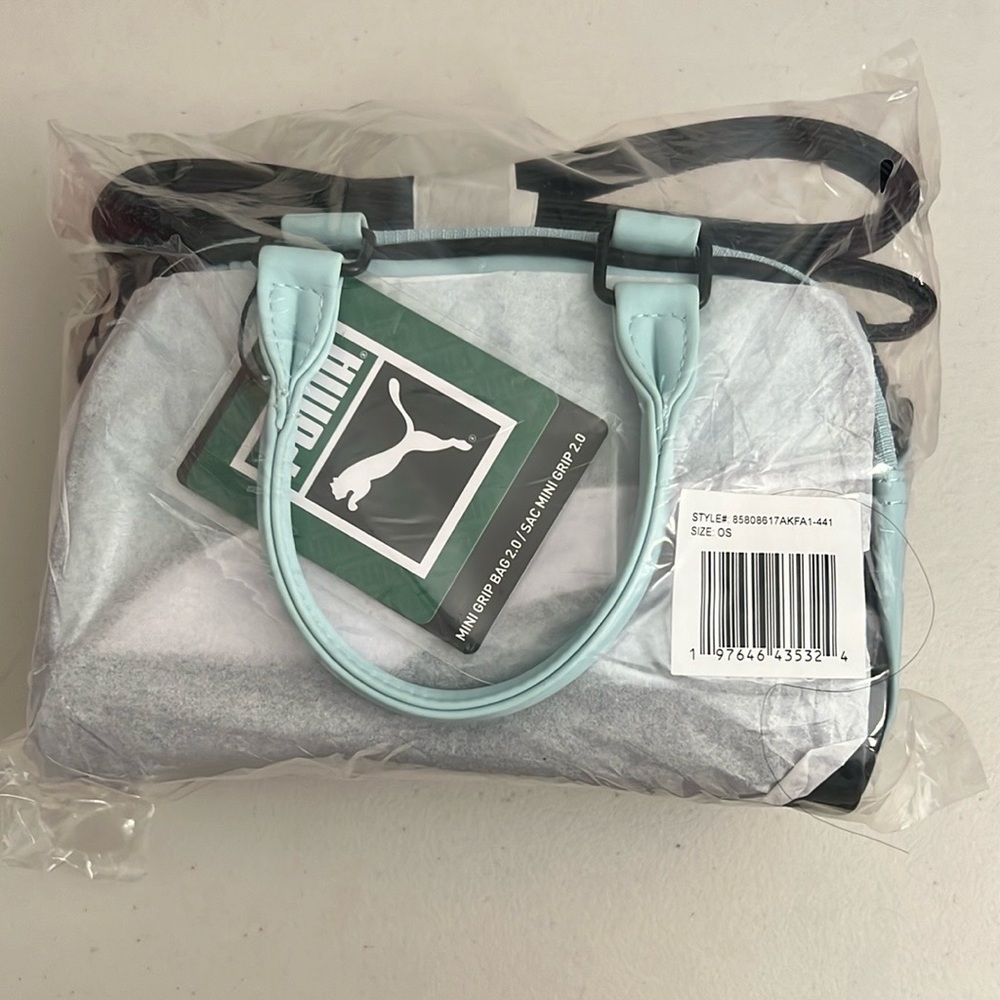Puma Light Blue and Black Women's Bag